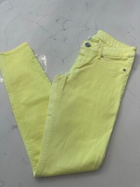 Express Neon Yellow Skinny Jeans